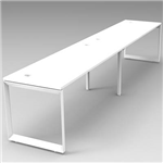 RAPID INFINITY 2 PERSON LOOP LEG SINGLE SIDED WORKSTATION 1200 X 700MM WHITE