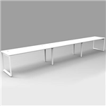 RAPID INFINITY 3 PERSON LOOP LEG SINGLE SIDED WORKSTATION 1200 X 700MM WHITE