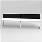 RAPID INFINITY 2 PERSON LOOP LEG SINGLE SIDED WORKSTATION WITH SCREEN 1200 X 700MM WHITE