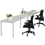 RAPID INFINITY 2 PERSON PROFILE LEG SINGLE SIDED WORKSTATION 1500 X 700MM WHITE