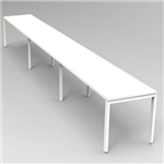 RAPID INFINITY 3 PERSON PROFILE LEG SINGLE SIDED WORKSTATION 1500 X 700MM WHITE