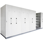RAPIDLINE MOBILE SHELVING 8 BAYS 4450 X 980 X 2150MM WHITE CHINA