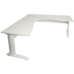 RAPID SPAN CORNER WORKSTATION METAL MODESTY PANEL 1800 X 1500 X 700MM NATURAL WHITEWHITE