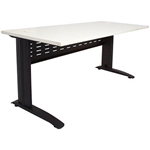 RAPID SPAN DESK METAL MODESTY PANEL 1200 X 700 X 730MM WHITEBLACK