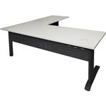 RAPID SPAN DESK AND RETURN METAL MODESTY PANEL 1800 X 700MM  1100 X 600MM WHITEBLACK