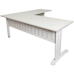 RAPID SPAN DESK AND RETURN METAL MODESTY PANEL 1800 X 700MM  1100 X 600MM WHITEWHITE