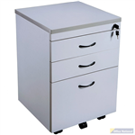 RAPID VIBE MOBILE PEDESTAL 3 DRAWER 690 X 465 X 447MM GREY