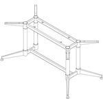 RAPIDLINE TYPHOON MEETING TABLE FRAME 1542 X 792MM BLACK