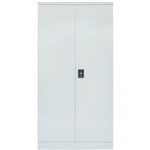 INITIATIVE STATIONERY CUPBOARD 3 SHELVES 1830 X 910 X 450MM SILVER GREY