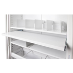 GO STEEL TAMBOUR DOOR CUPBOARD ADDITIONAL PULL OUT FILE SHELF 1200MM WHITE CHINA