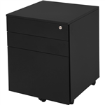 GO STEEL MOBILE PEDESTAL STEEL 3 DRAWER 460 X 472 X 610MM BLACK SATIN