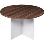OM PREMIER ROUND MEETING TABLE 900 X 720MM CASNANWHITE