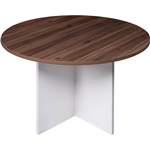 OM PREMIER ROUND MEETING TABLE 1200 X 720MM CASNANWHITE