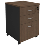 OM PREMIER MOBILE PEDESTAL 2 DRAWER 1 FILE 468 X 510 X 685MM REGAL WALNUTCHARCOAL