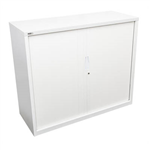 GO STEEL TAMBOUR DOOR CABINET 2 SHELVES 1200 X 1200 X 473MM WHITE CHINA