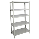 RAPIDLINE BOLTLESS SHELVING UNIT 5 SHELVES 1220 X 457 X 1830MM SILVER GREY