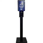 FURNLINK HAND SANITISER DISPENSER STAND BLACK