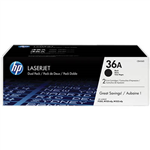 HP CB436AD 36A TONER CARTRIDGE TWIN PACK BLACK