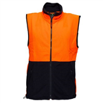 PRIME MOVER MF114 HIVIS POLAR FLEECE VEST 2TONE