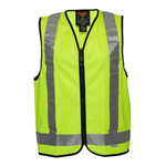 PRIME MOVER MV188 HIVIS DAYNIGHT USE VEST CROSS BACK TAPE