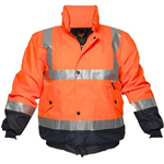 PRIME MOVER HV204 HIVIS WATERPROOF DAYNIGHT JACKET WITH ZIP 2TONE