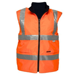 PRIME MOVER HV214 HIVIS VEST WATERPROOF POLAR FLEECE LINED DAYNIGHT ORANGE 4XL