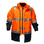PRIME MOVER MJ881 DAYNIGHT HIVIS 4IN1 TAPE ZIP JACKET 2TONE
