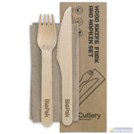 BIOPAK WOODEN CUTLERY SET PACK 100