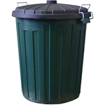 ITALPLAST GARBAGE BIN WITH LID 75 LITRE GREENBLACK