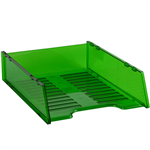 ITALPLAST MULTI FIT DOCUMENT TRAY A4 TINTED GREEN