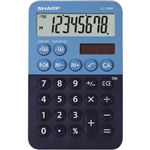 SHARP EL760RBBL POCKET CALCULATOR 8 DIGIT BLUE