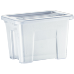 ITALPLAST STORAGE MODULAR STORAGE BOX WITH LID 2 LITRE GRAPHITE