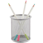 ITALPLAST WIRE MESH PENCIL CUP SILVER