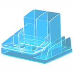 ITALPLAST DESK ORGANISER NEON BLUE