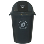 ITALPLAST HEAVY DUTY SWING TOP BIN 80 LITRE DARK GREY