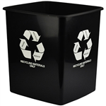 ITALPLAST GREENR TIDY BIN RECYCLE ONLY 15 LITRE BLACK