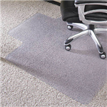 JASTEK DELUXE CHAIRMAT PVC KEYHOLE PLUSH PILE CARPET 1140 X 1350MM