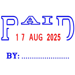 DESKMATE SELFINKING DATE STAMP PAID BLUERED