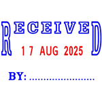 DESKMATE SELFINKING DATE STAMP RECEIVED BLUERED