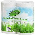 TRU SOFT RECYCLED TOILET ROLL 2PLY 400 SHEET WHITE PACK 4