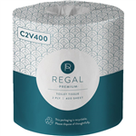 REGAL LUXURY TOILET ROLL WRAPPED 2PLY 400 SHEET WHITE