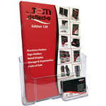 DEFLECTO BROCHURE HOLDER WITH BUSINESS CARD HOLDER A4 CLEAR
