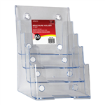 DEFLECTO BROCHURE HOLDER 4TIER A5 CLEAR