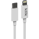KLIK USBC TO APPLE LIGHTNING CABLE 1200MM WHITE