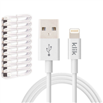 KLIK APPLE LIGHTNING TO USB SYNC CHARGE CABLE 1200MM WHITE PACK 10