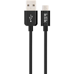 KLIK MICRO USB SYNC CHARGE CABLE BLACK 1200MM