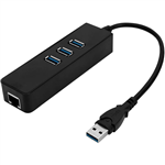 KLIK 3PORT HUB USBA 30 TO GIGABIT ETHERNET SILVER