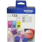 BROTHER LC133CL3PK INK CARTRIDGE VALUE PACK CYANMAGENTAYELLOW