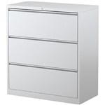 STEELCO LATERAL FILING CABINET 3 DRAWER 1015 X 915 X 463MM WHITE SATIN