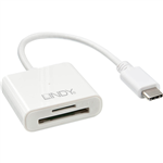 LINDY 43185 TYPE C SD CARD READER USB 31 WHITE